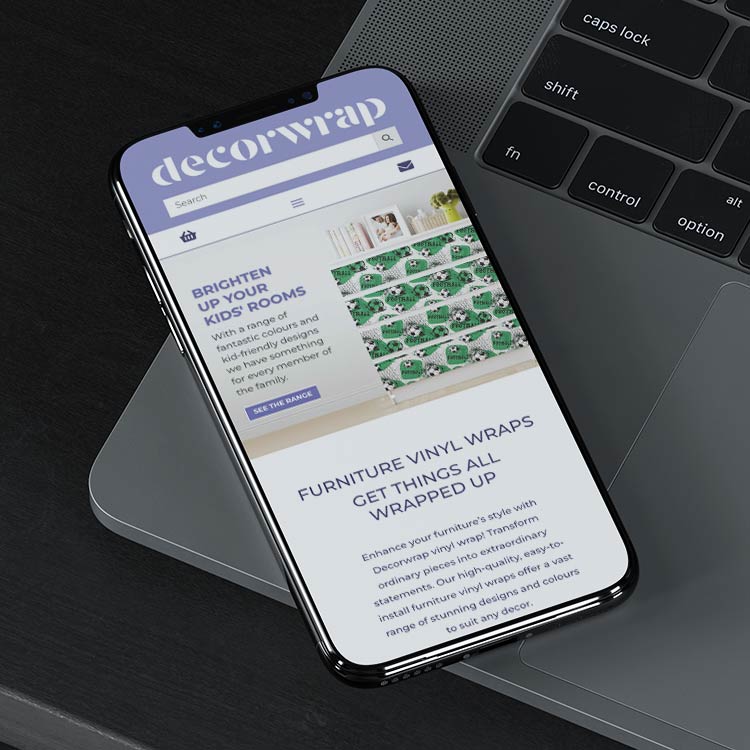 The e-commerce website we created for our client, on a couple of screens