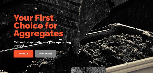 Snapshot of the website homepage hero